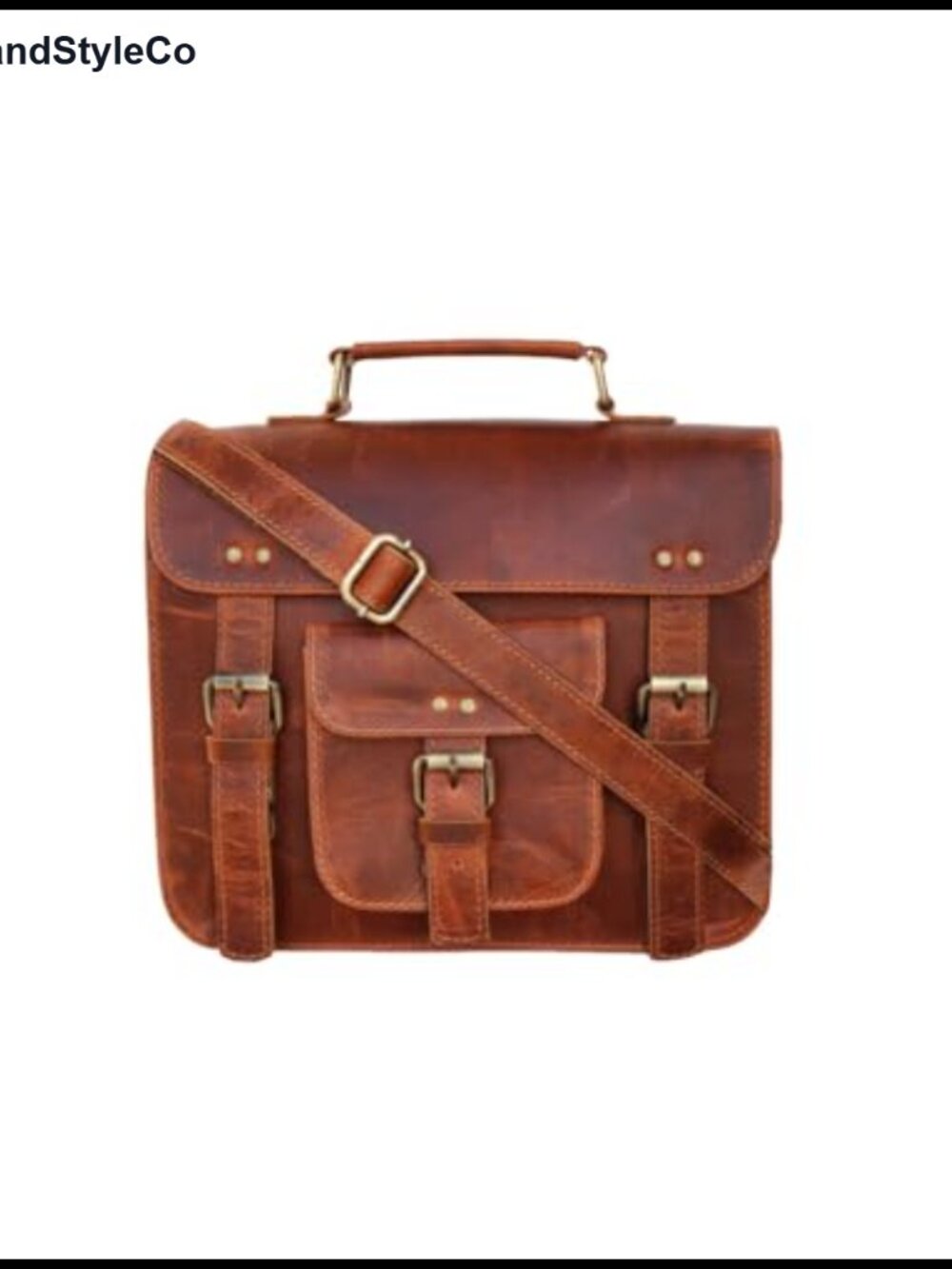 Vintage Leather Messenger Bag for iPad Tablet Crossbody Satchel Shoulder Bag